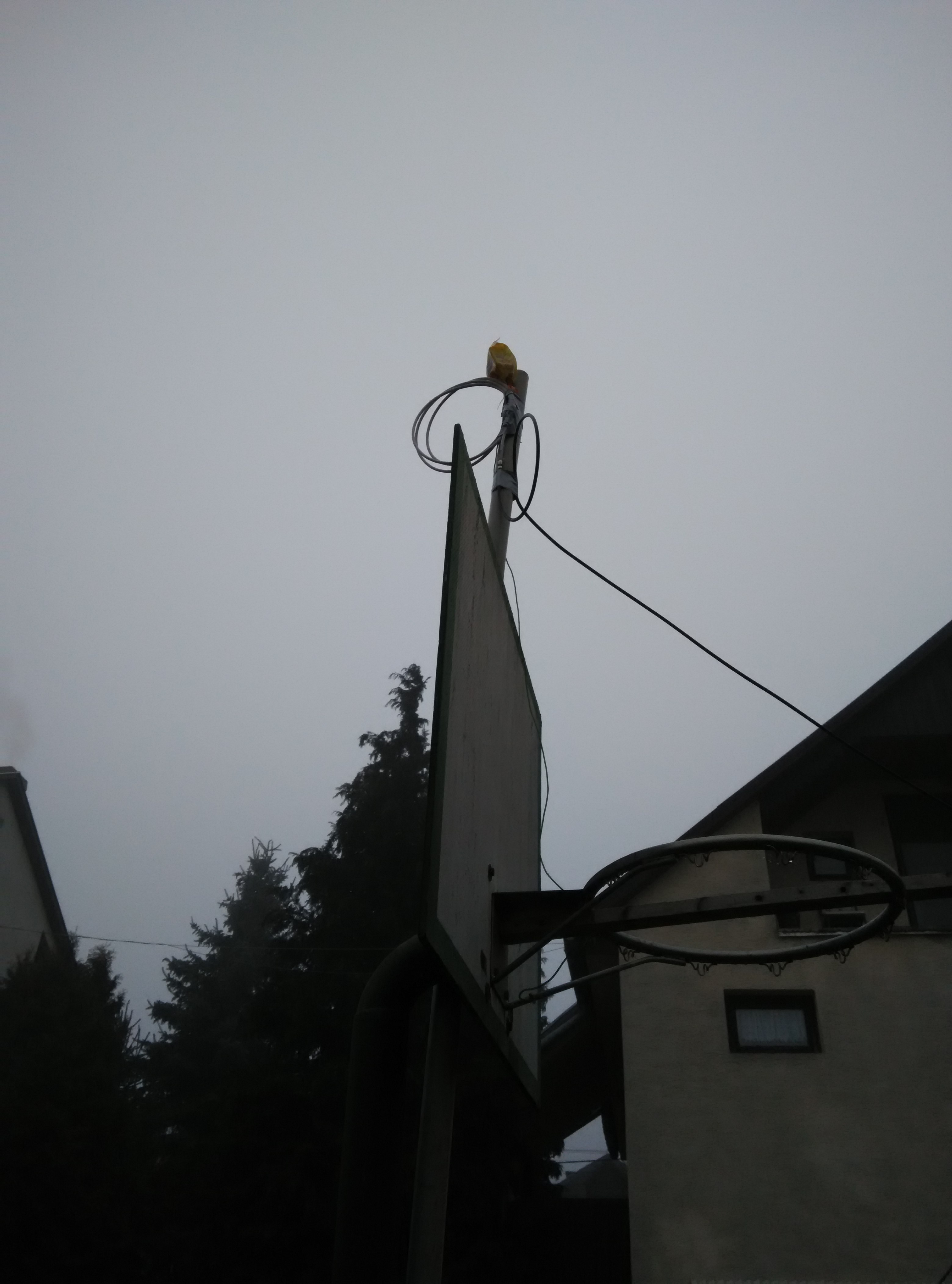 mid-range view of temporary installation